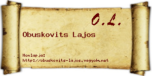 Obuskovits Lajos névjegykártya